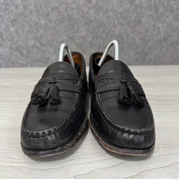 Allen Edmonds Maxfield Loafers Mens 10 Black Tassel Woven Leather Dress Shoes main image 6